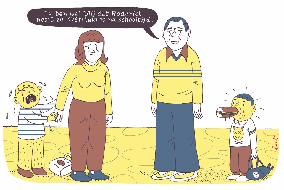 Cartoon Kinderen Doen Lastig