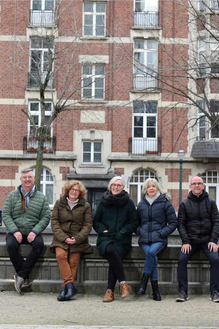 Jonge grootouders van de Gezinsbond groepsfoto