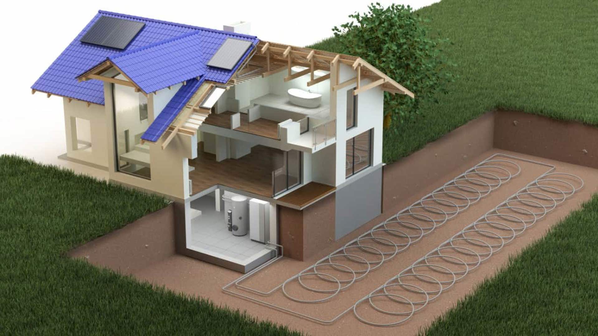 Doorsnede huis: investeer in een warmtepomp voor lagere CO2-uitstoot