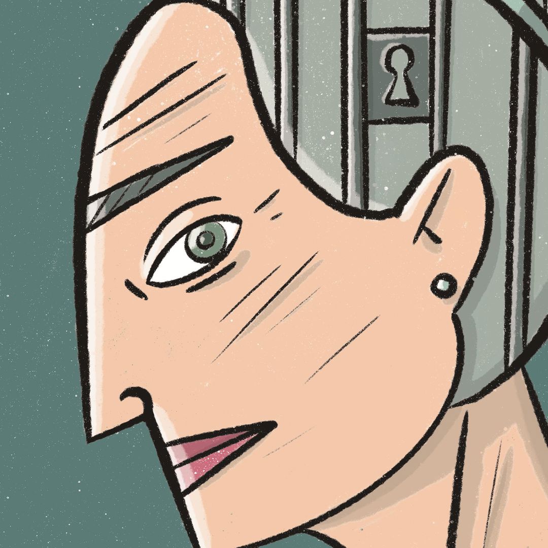 Oma In De Gevangenis Illustratie Stef Rymenants