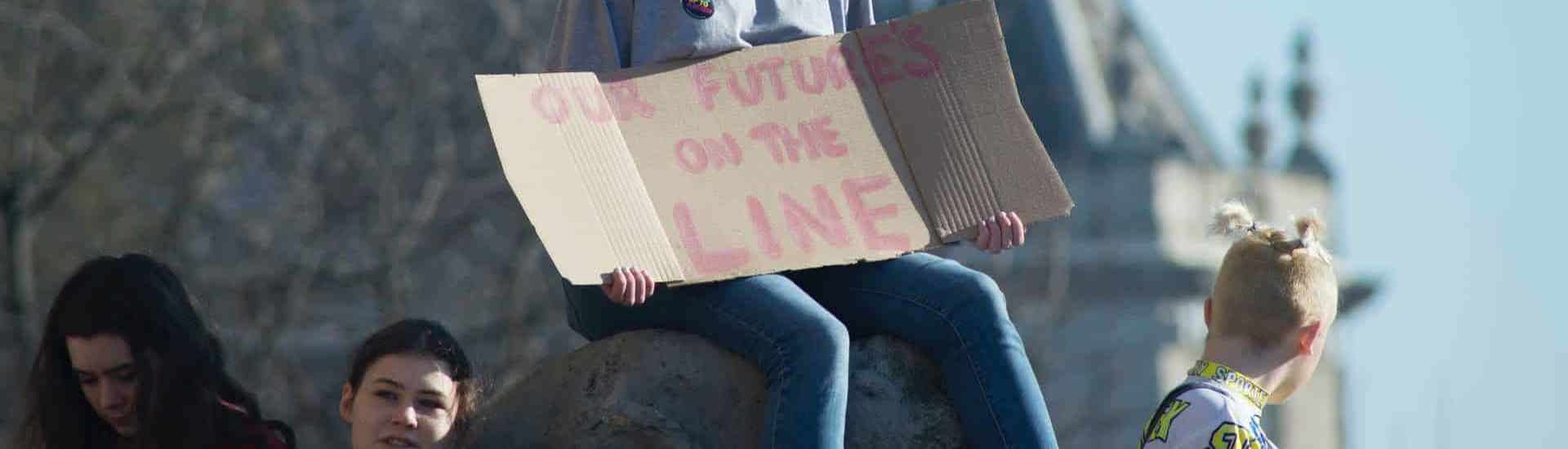 Tiener manifestatie: Klimaatangst bij jongeren